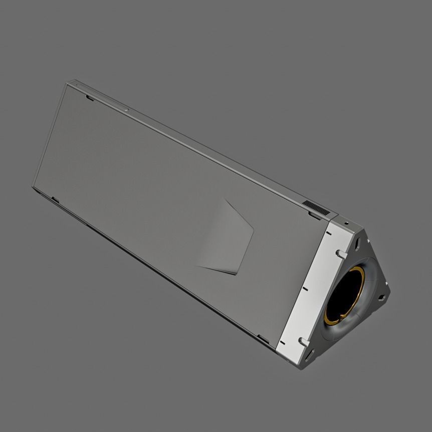 Sci-Fi Gun Barrel Set 3D Model – Futuristic Weapon Kit, FBX & OBJ - View 15