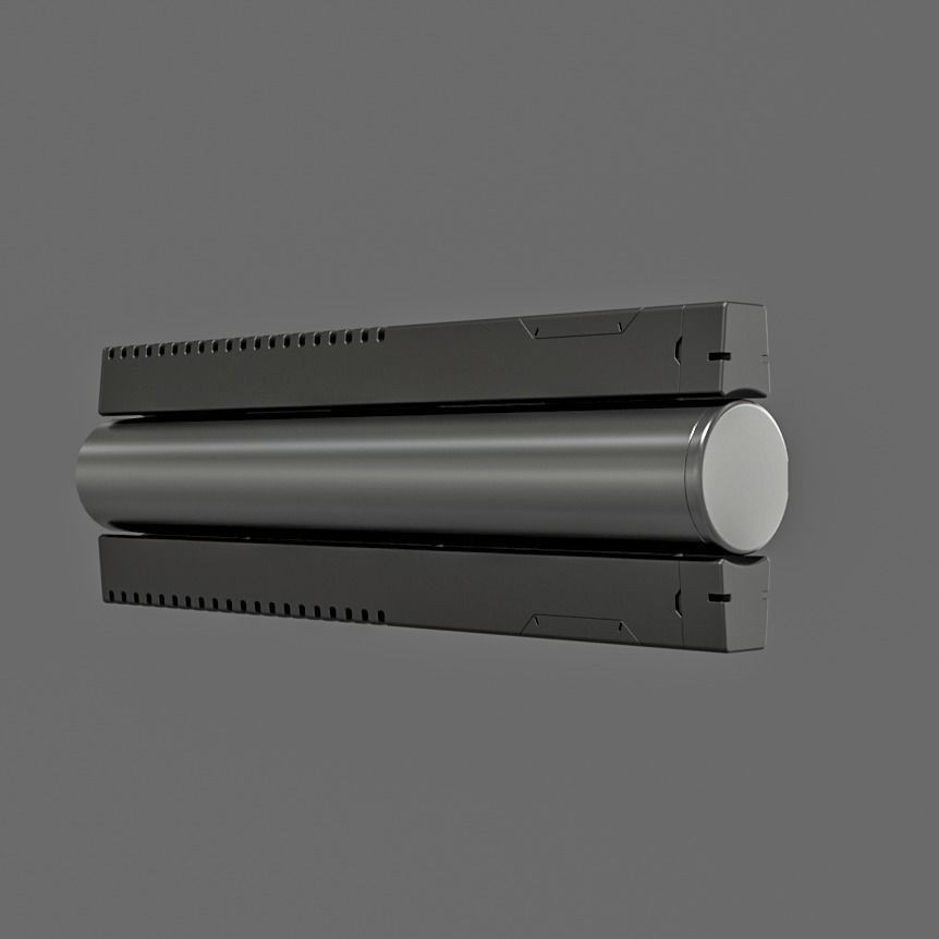 Sci-Fi Gun Barrel Set 3D Model – Futuristic Weapon Kit, FBX & OBJ - View 20