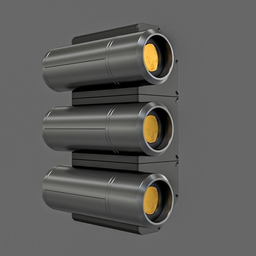 Sci-Fi Gun Barrel Set 3D Model – Futuristic Weapon Kit, FBX & OBJ - View 23