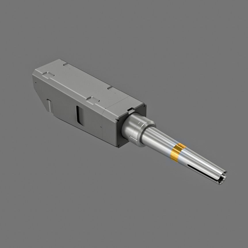 Sci-Fi Gun Barrel Set 3D Model – Futuristic Weapon Kit, FBX & OBJ - View 27