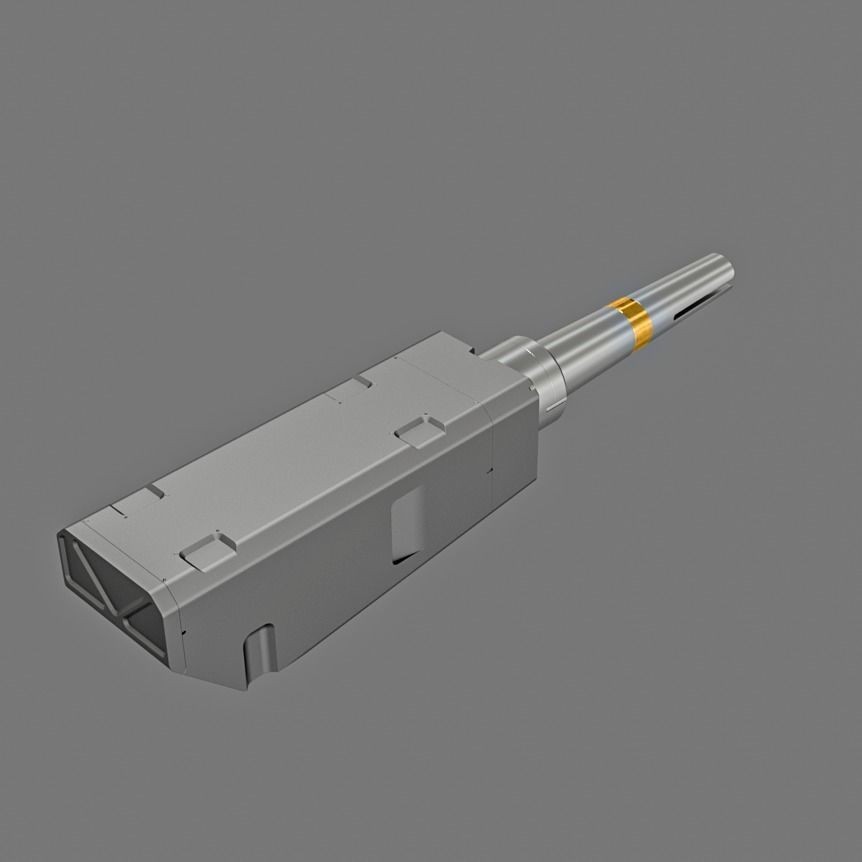 Sci-Fi Gun Barrel Set 3D Model – Futuristic Weapon Kit, FBX & OBJ - View 28