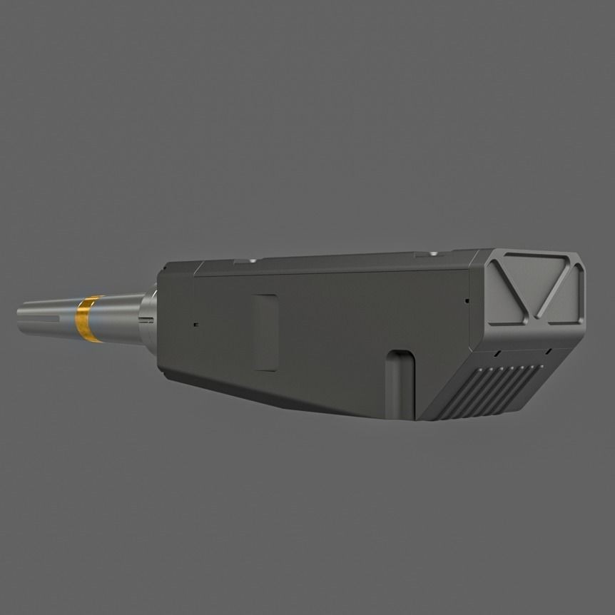 Sci-Fi Gun Barrel Set 3D Model – Futuristic Weapon Kit, FBX & OBJ - View 29