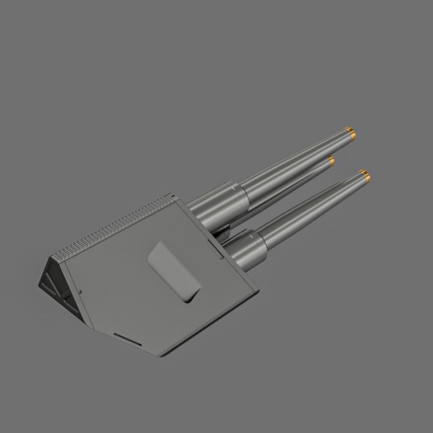 Sci-Fi Gun Barrel Set 3D Model – Futuristic Weapon Kit, FBX & OBJ - View 31