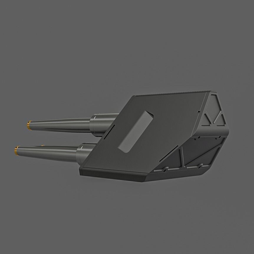 Sci-Fi Gun Barrel Set 3D Model – Futuristic Weapon Kit, FBX & OBJ - View 32