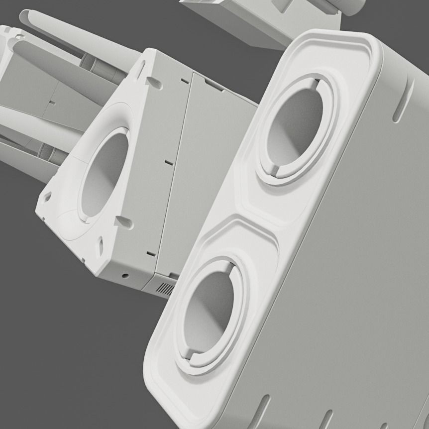 Sci-Fi Gun Barrel Set 3D Model – Futuristic Weapon Kit, FBX & OBJ - View 35