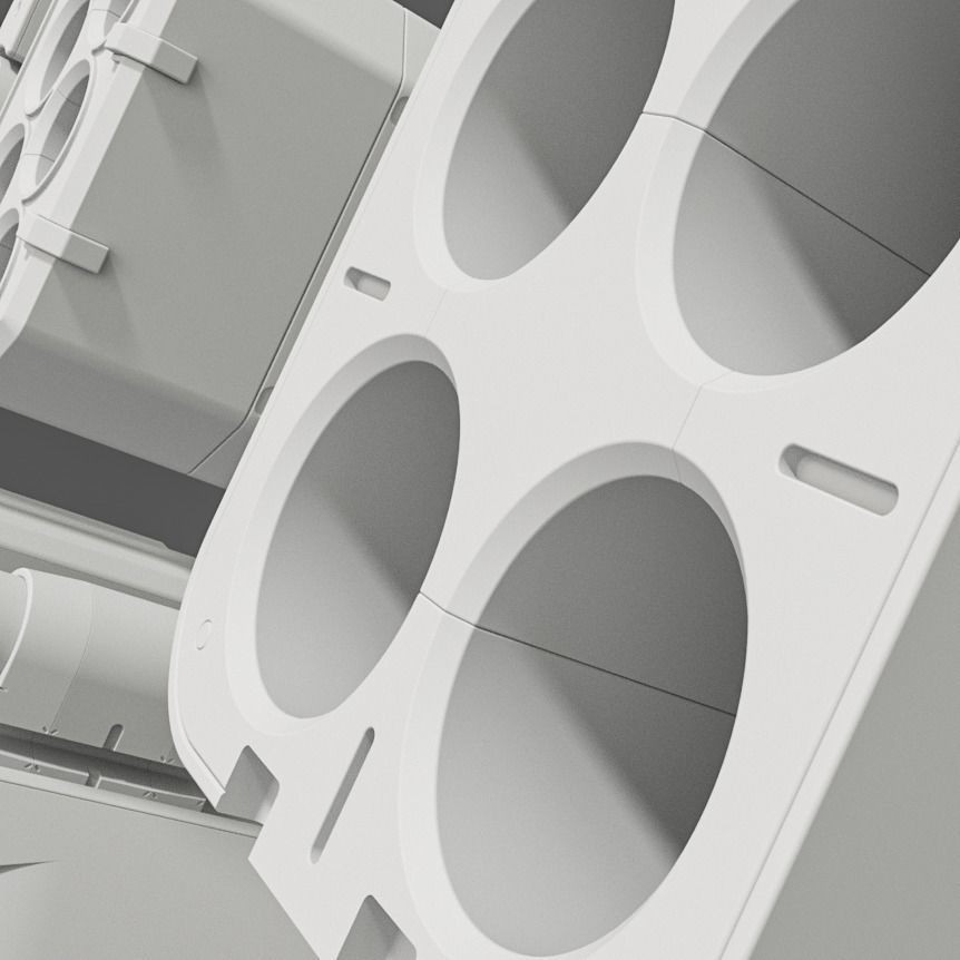Sci-Fi Gun Barrel Set 3D Model – Futuristic Weapon Kit, FBX & OBJ - View 36