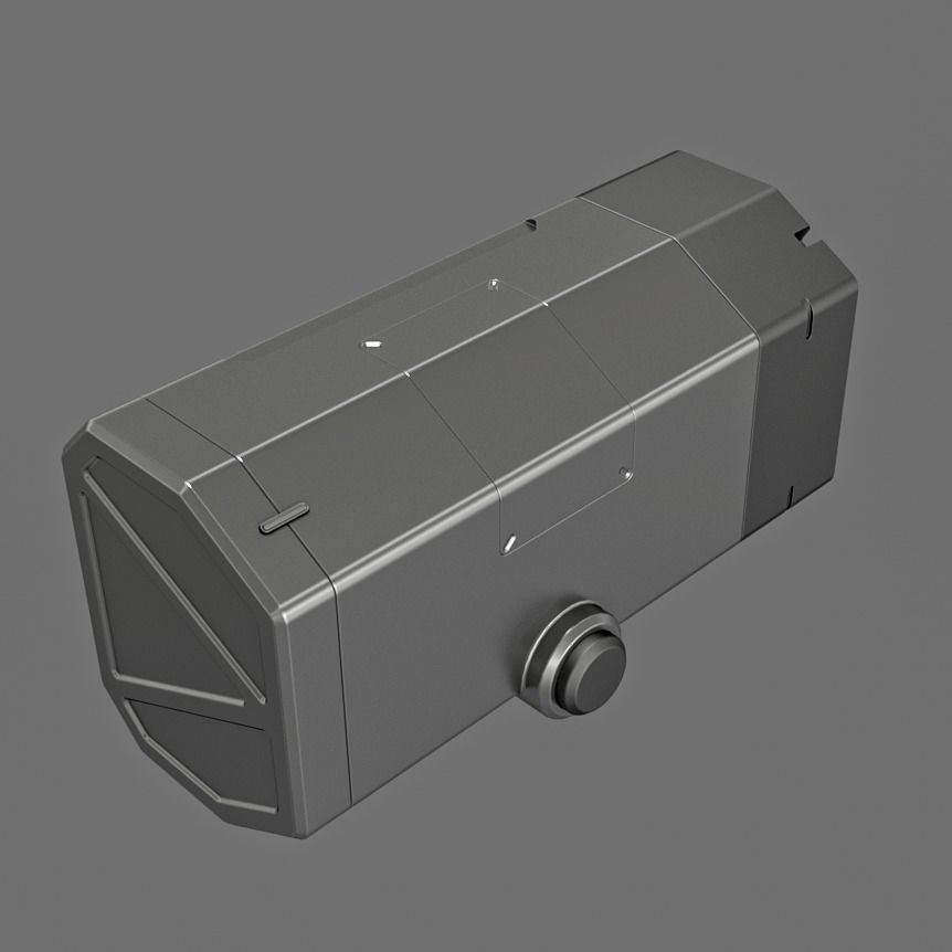 Sci-Fi Gun Barrel Set 3D Model – Futuristic Weapon Kit, FBX & OBJ - View 7