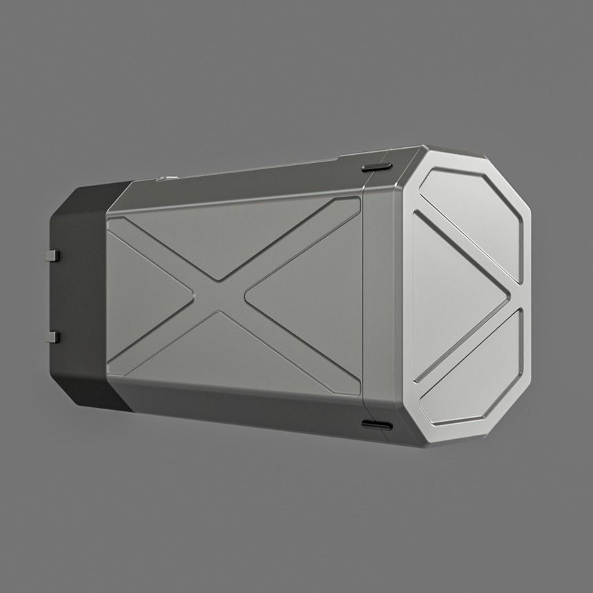 Sci-Fi Gun Barrel Set 3D Model – Futuristic Weapon Kit, FBX & OBJ - View 8