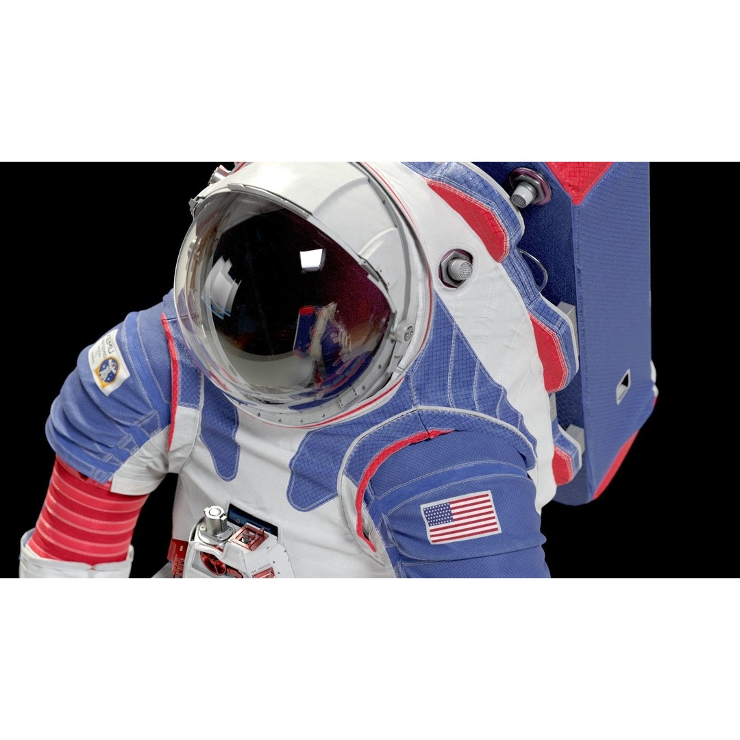XEMU Spacesuit 3D Model – High Poly NASA Artemis Character Asset, FBX - View 10