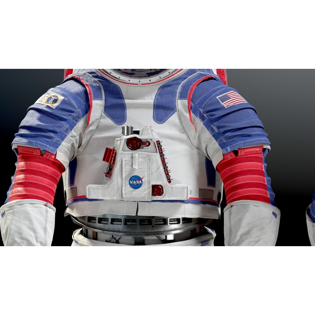 XEMU Spacesuit 3D Model – High Poly NASA Artemis Character Asset, FBX - View 12