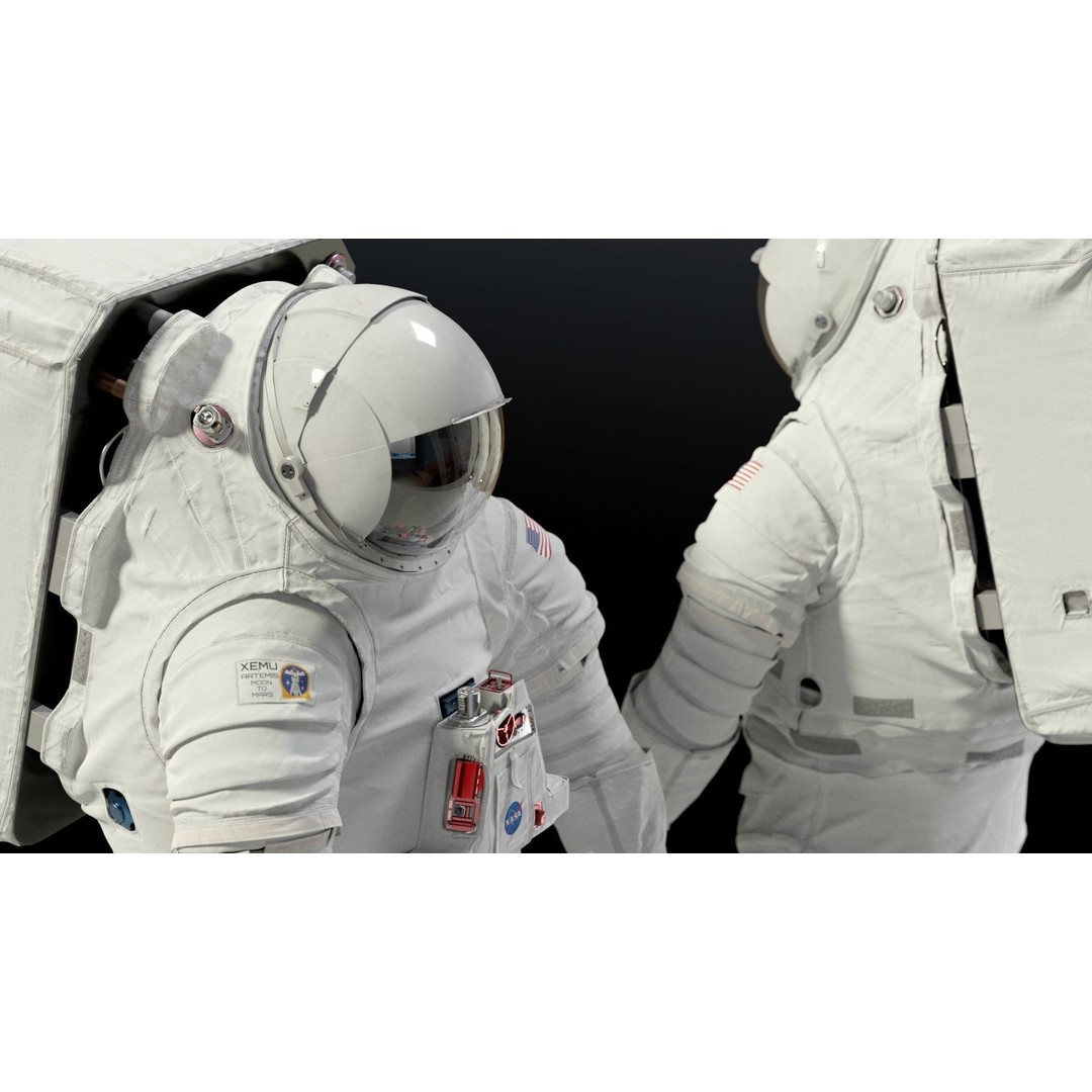 XEMU Spacesuit 3D Model – High Poly NASA Artemis Character Asset, FBX - View 19