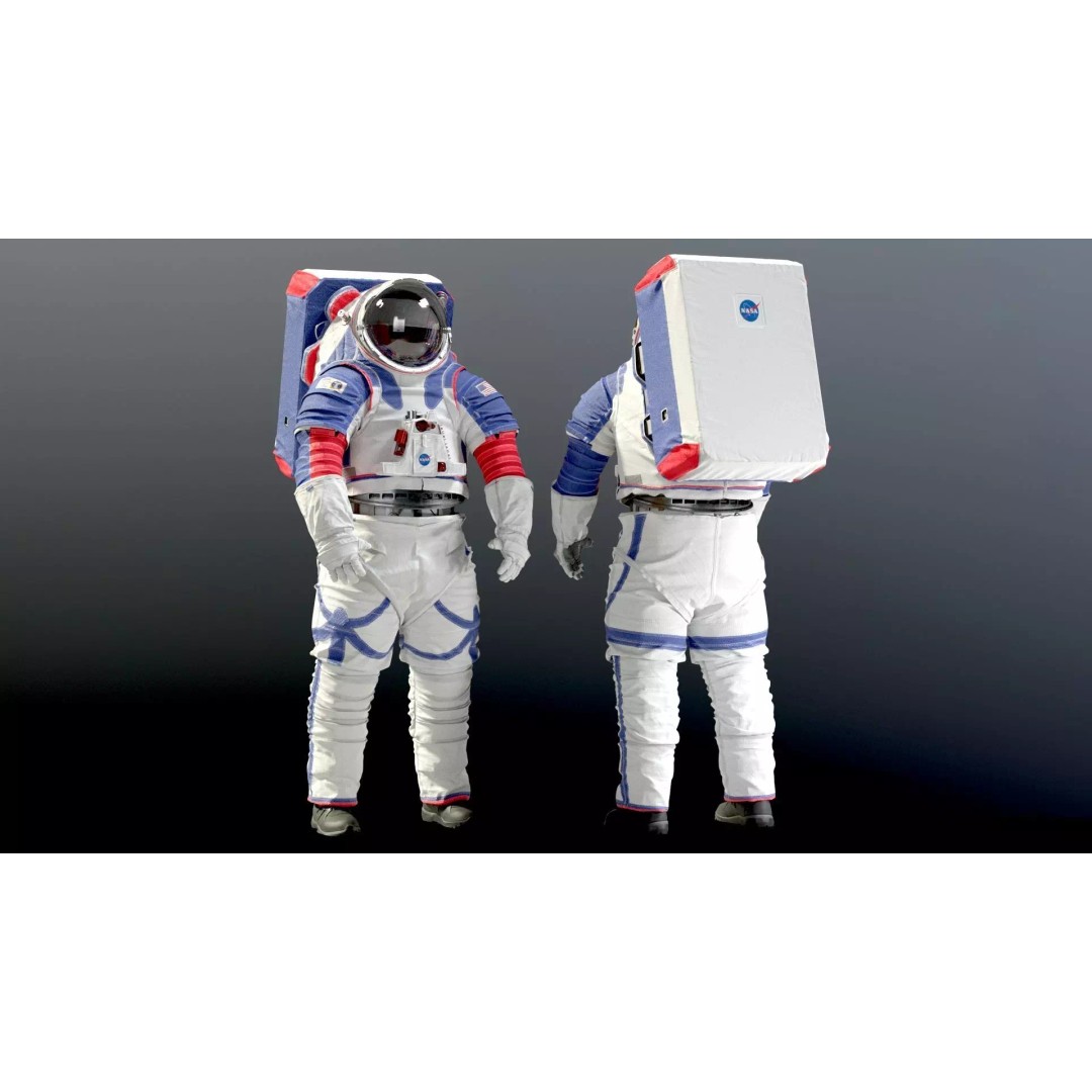 XEMU Spacesuit 3D Model – High Poly NASA Artemis Character Asset, FBX - View 2