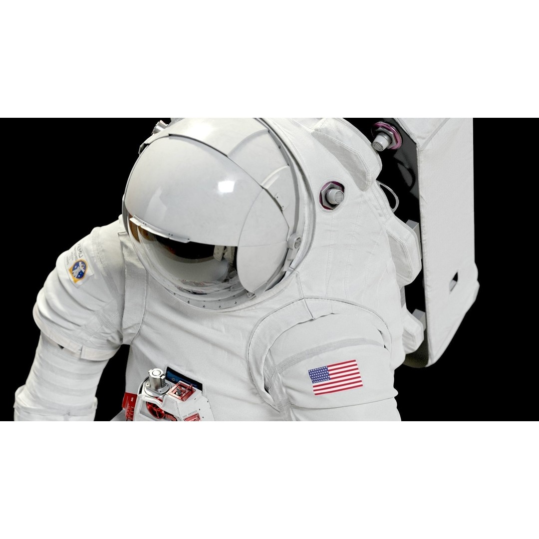 XEMU Spacesuit 3D Model – High Poly NASA Artemis Character Asset, FBX - View 22