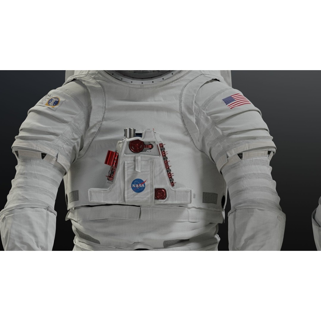 XEMU Spacesuit 3D Model – High Poly NASA Artemis Character Asset, FBX - View 24