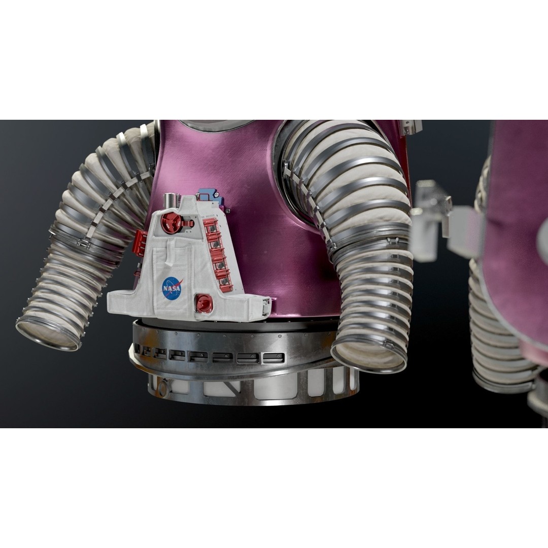 XEMU Spacesuit 3D Model – High Poly NASA Artemis Character Asset, FBX - View 29