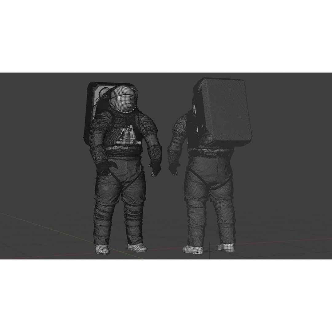 XEMU Spacesuit 3D Model – High Poly NASA Artemis Character Asset, FBX - View 31