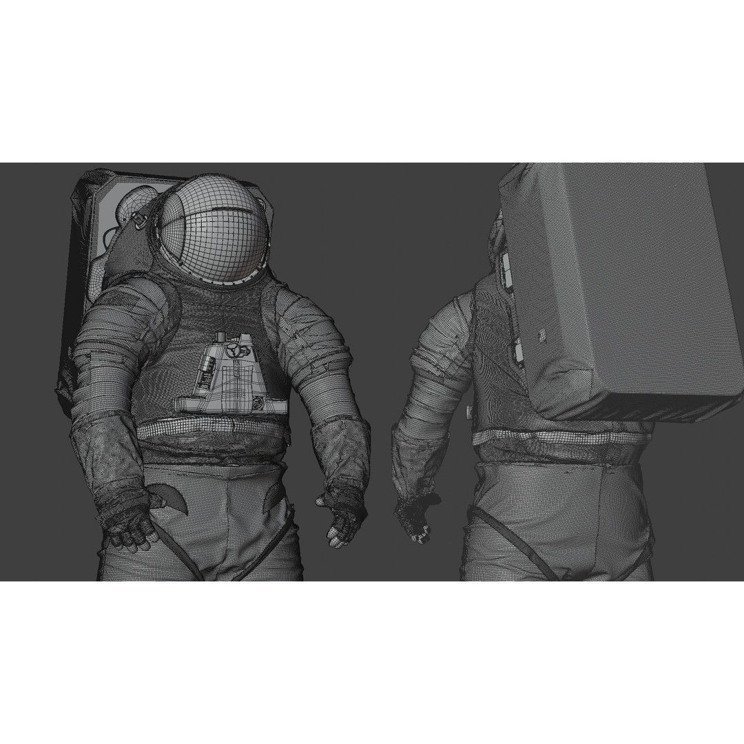 XEMU Spacesuit 3D Model – High Poly NASA Artemis Character Asset, FBX - View 32