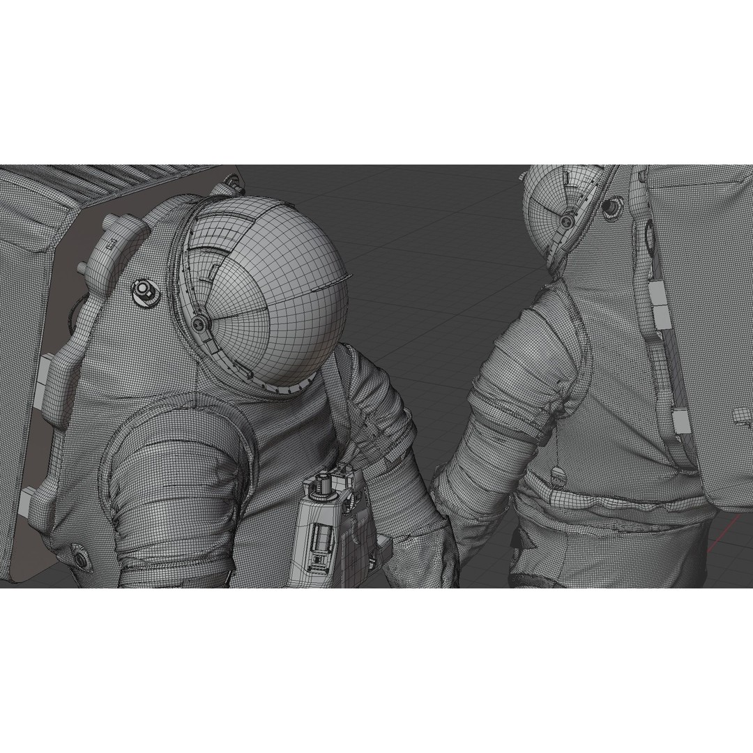 XEMU Spacesuit 3D Model – High Poly NASA Artemis Character Asset, FBX - View 33
