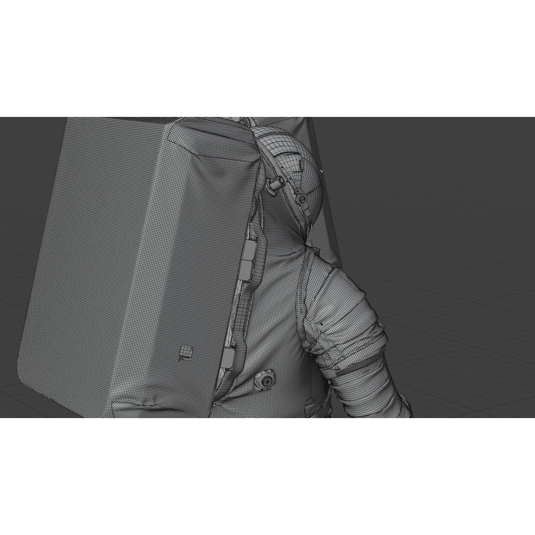 XEMU Spacesuit 3D Model – High Poly NASA Artemis Character Asset, FBX - View 34