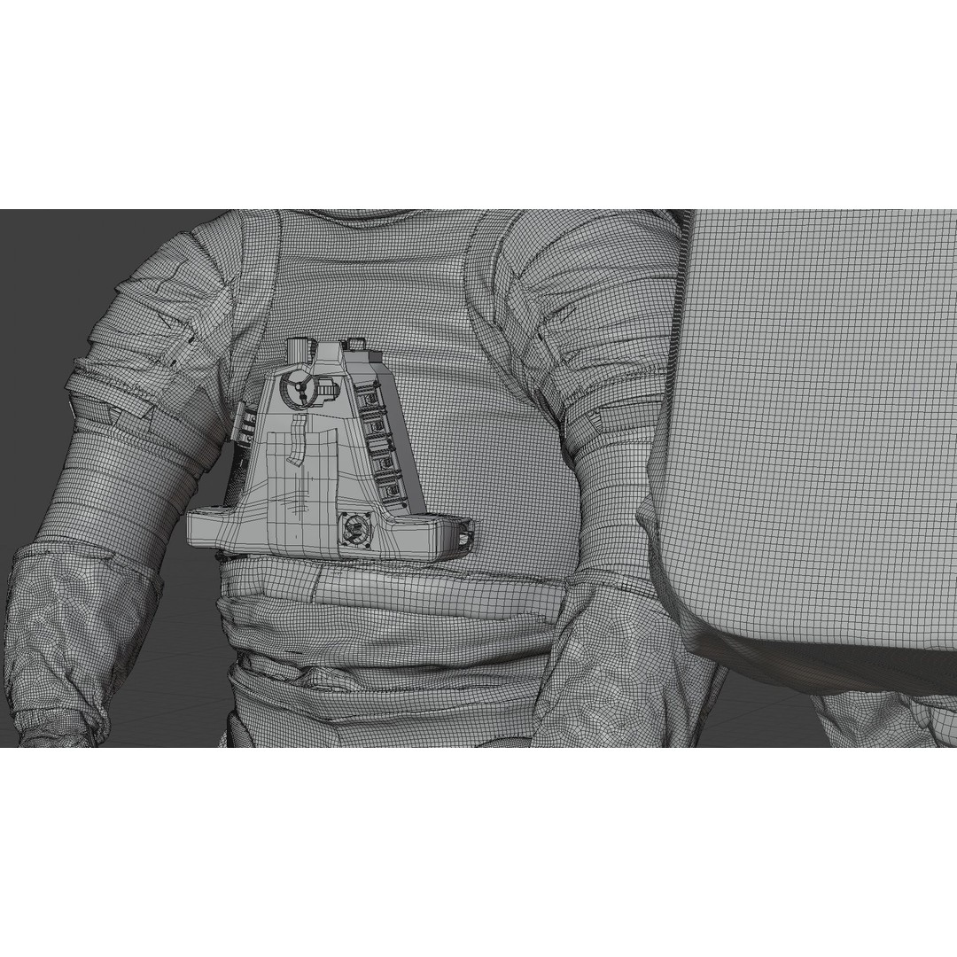 XEMU Spacesuit 3D Model – High Poly NASA Artemis Character Asset, FBX - View 37