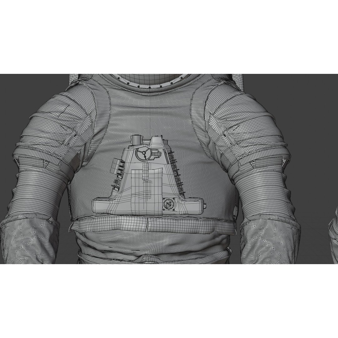 XEMU Spacesuit 3D Model – High Poly NASA Artemis Character Asset, FBX - View 38