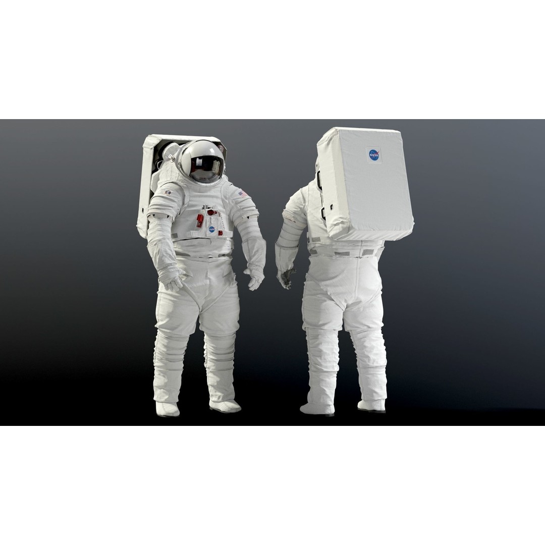 XEMU Spacesuit 3D Model – High Poly NASA Artemis Character Asset, FBX - View 4