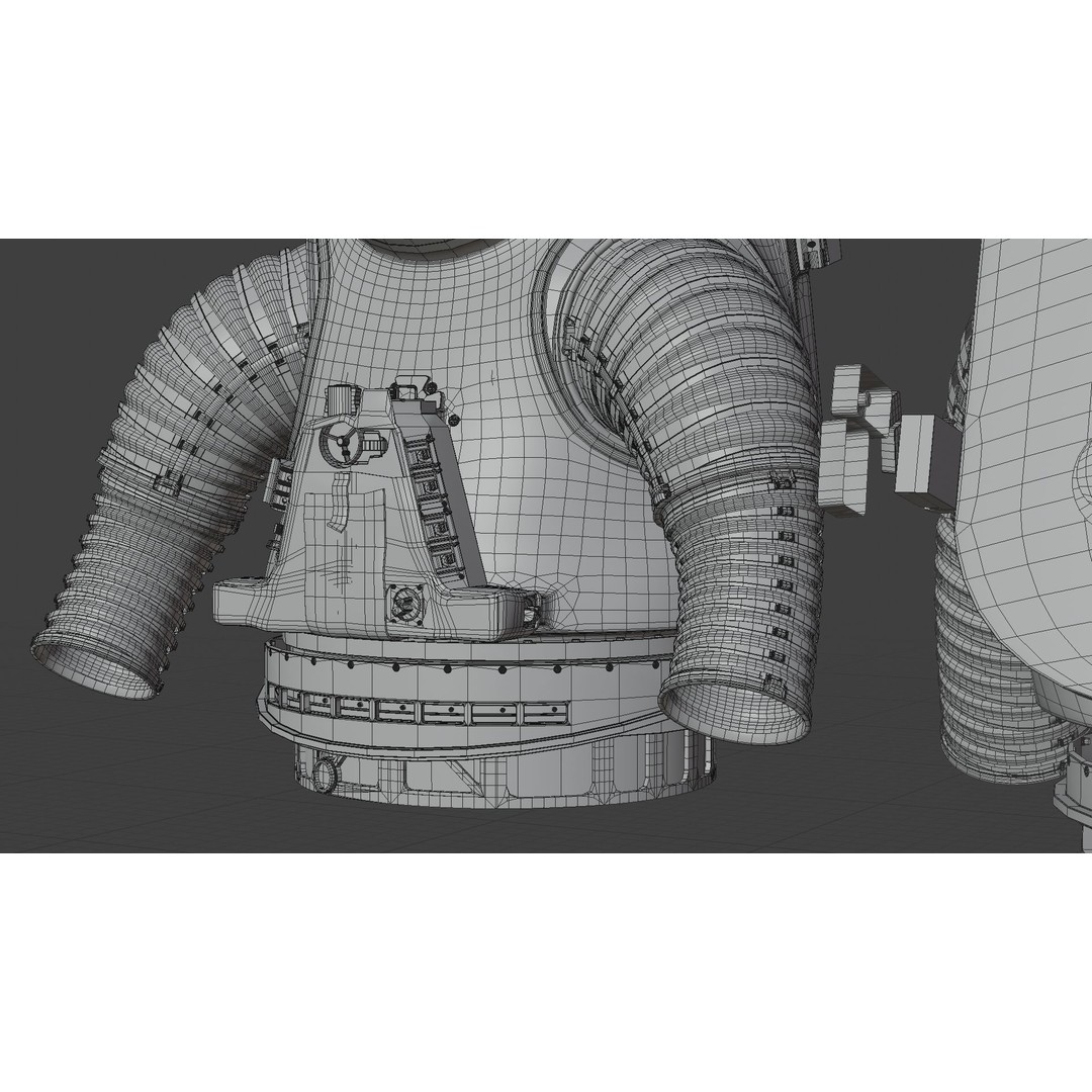 XEMU Spacesuit 3D Model – High Poly NASA Artemis Character Asset, FBX - View 49