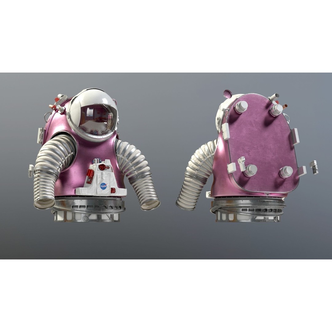 XEMU Spacesuit 3D Model – High Poly NASA Artemis Character Asset, FBX - View 5