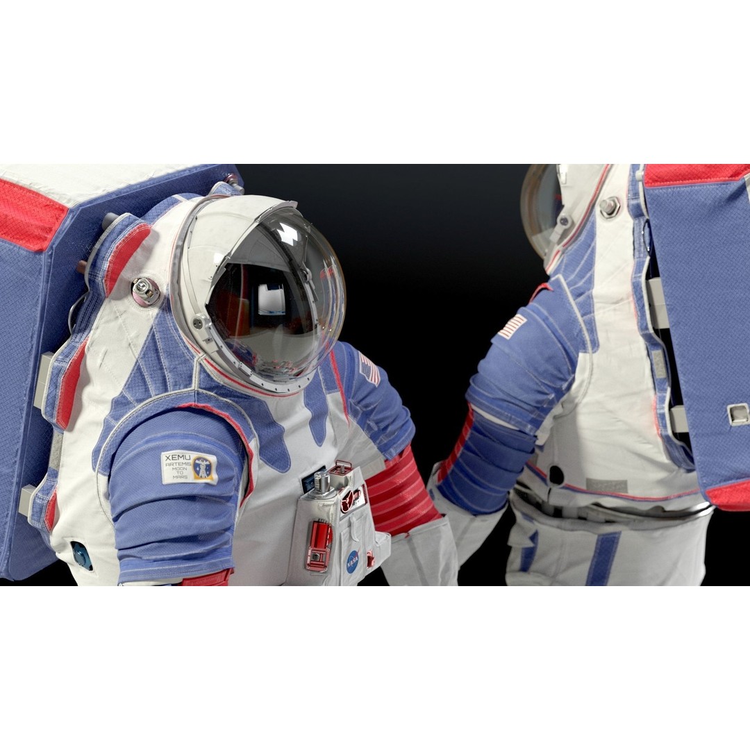 XEMU Spacesuit 3D Model – High Poly NASA Artemis Character Asset, FBX - View 7