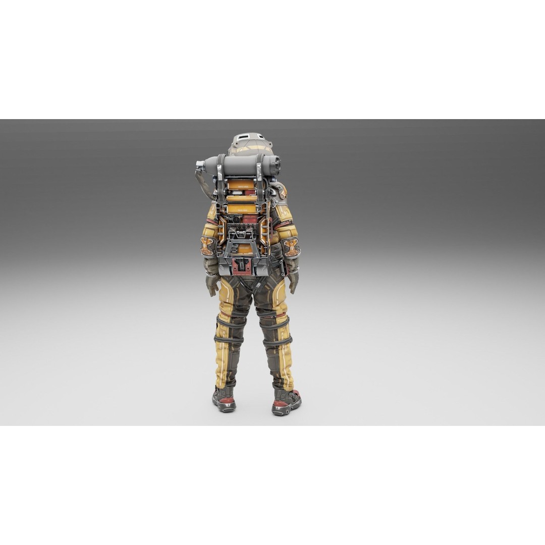Space Scavenge 3D Model – Detailed Virtual Environment for Games