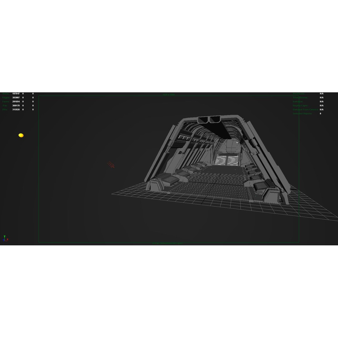 Spaceship Corridor 3D Model – Futuristic Interior Asset, FBX - View 17