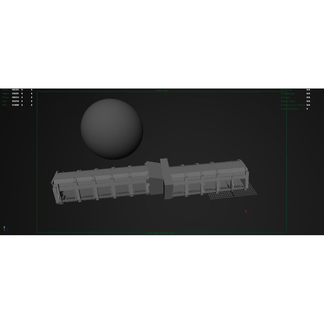 Spaceship Corridor 3D Model – Futuristic Interior Asset, FBX - View 23