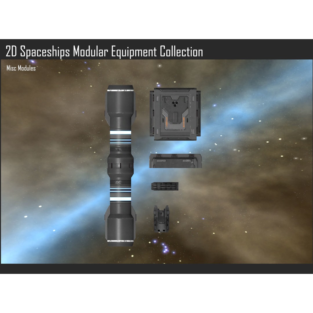 Modular Sci-Fi Spaceship Weapons Collection 3D Model – Textures for Games - View 11