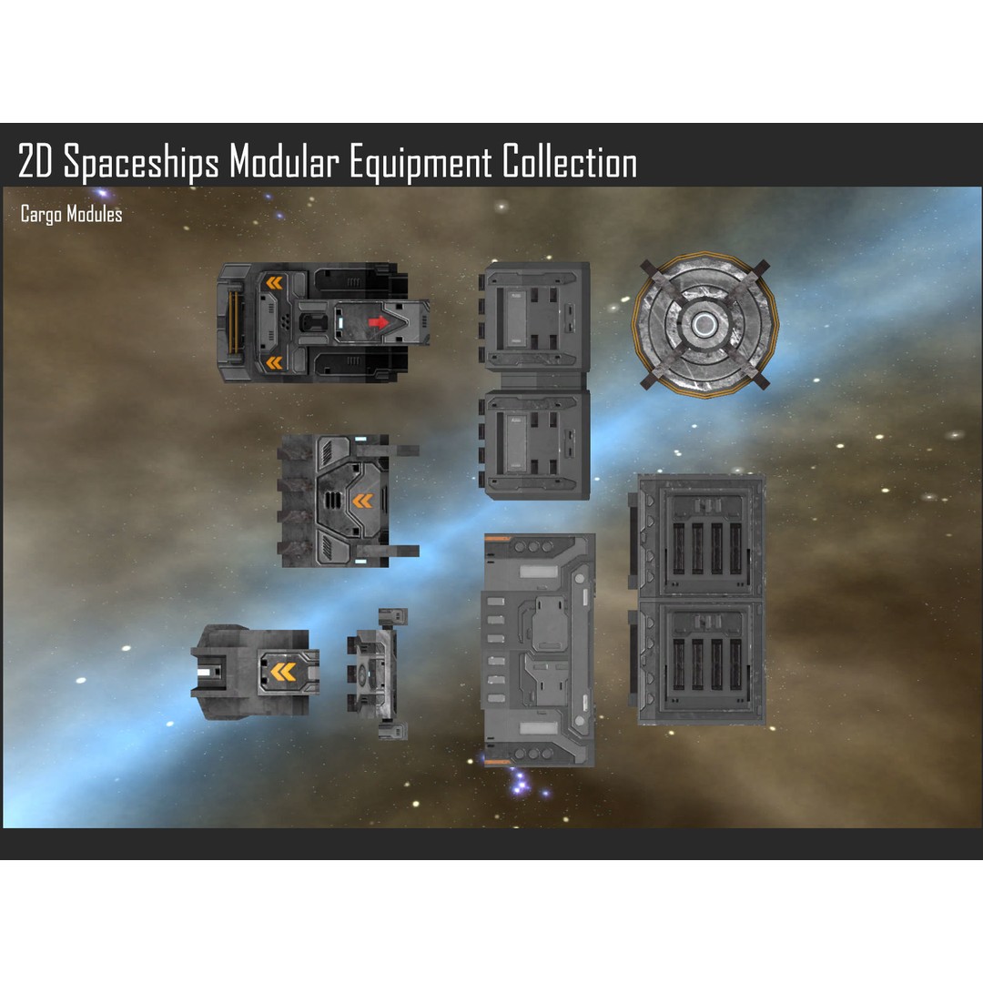 Modular Sci-Fi Spaceship Weapons Collection 3D Model – Textures for Games - View 8