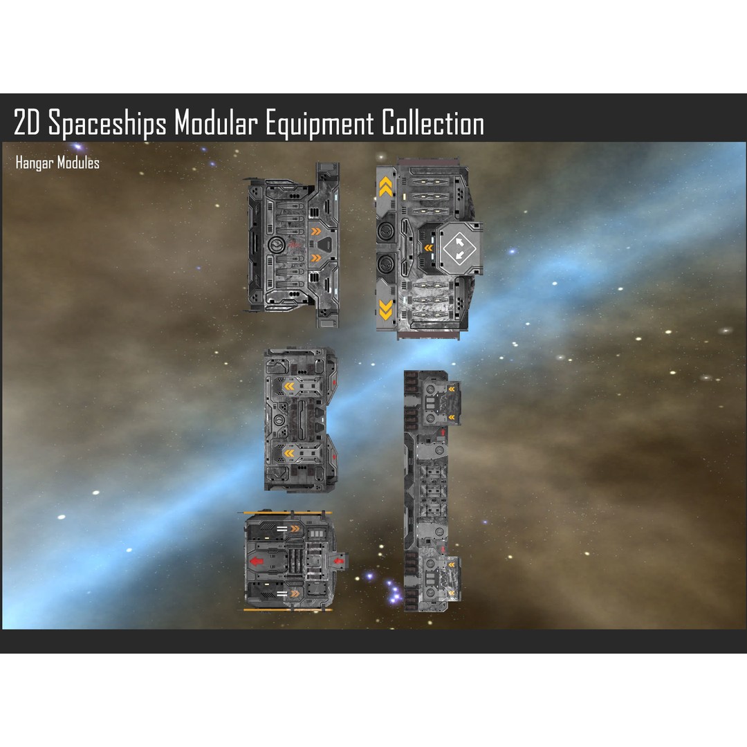 Modular Sci-Fi Spaceship Weapons Collection 3D Model – Textures for Games - View 9
