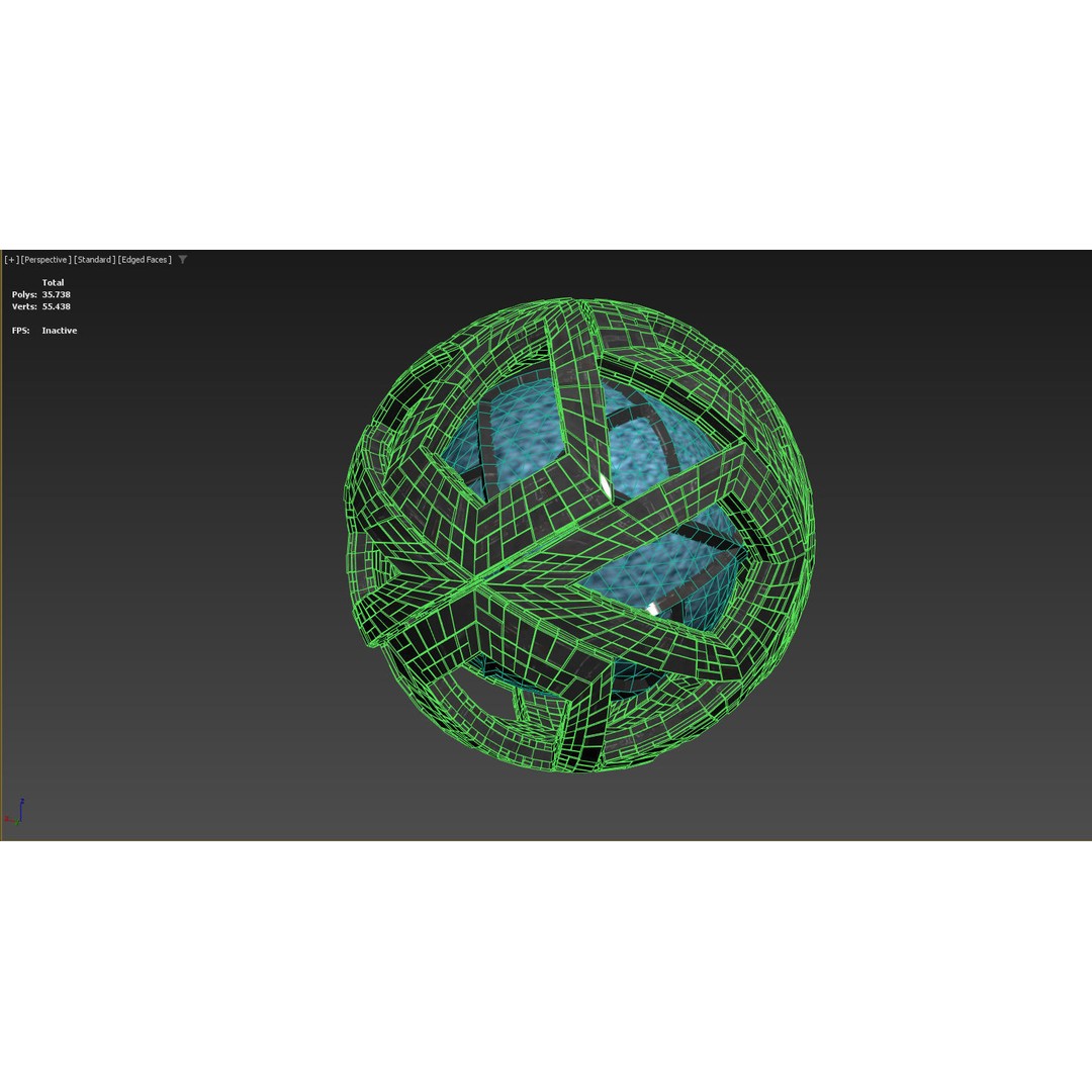 Star Core Space Station 3D Model – Low Poly Game Ready Asset, FBX, OBJ