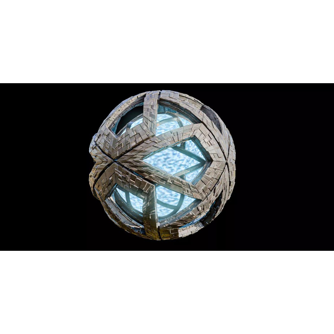 Star Core Space Station 3D Model – Low Poly Game Ready Asset, FBX, OBJ - View 2