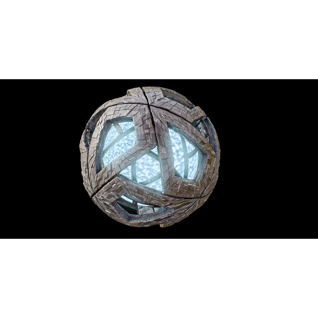 Star Core Space Station 3D Model – Low Poly Game Ready Asset, FBX, OBJ - View 4