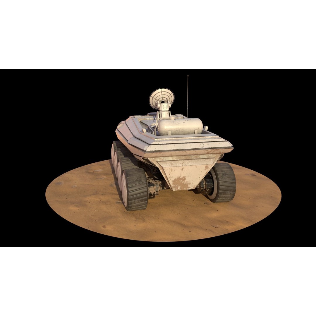 SpaceX Mars Rover 3D Model – Low Poly PBR Game Asset, FBX - View 11