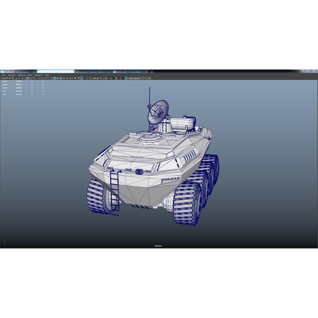 SpaceX Mars Rover 3D Model – Low Poly PBR Game Asset, FBX - View 16
