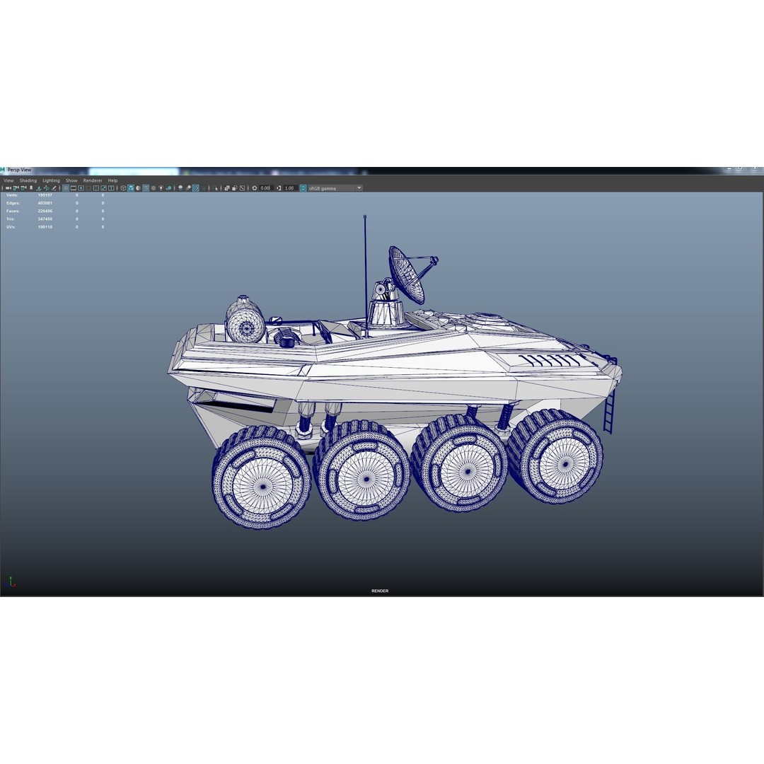 SpaceX Mars Rover 3D Model – Low Poly PBR Game Asset, FBX - View 19