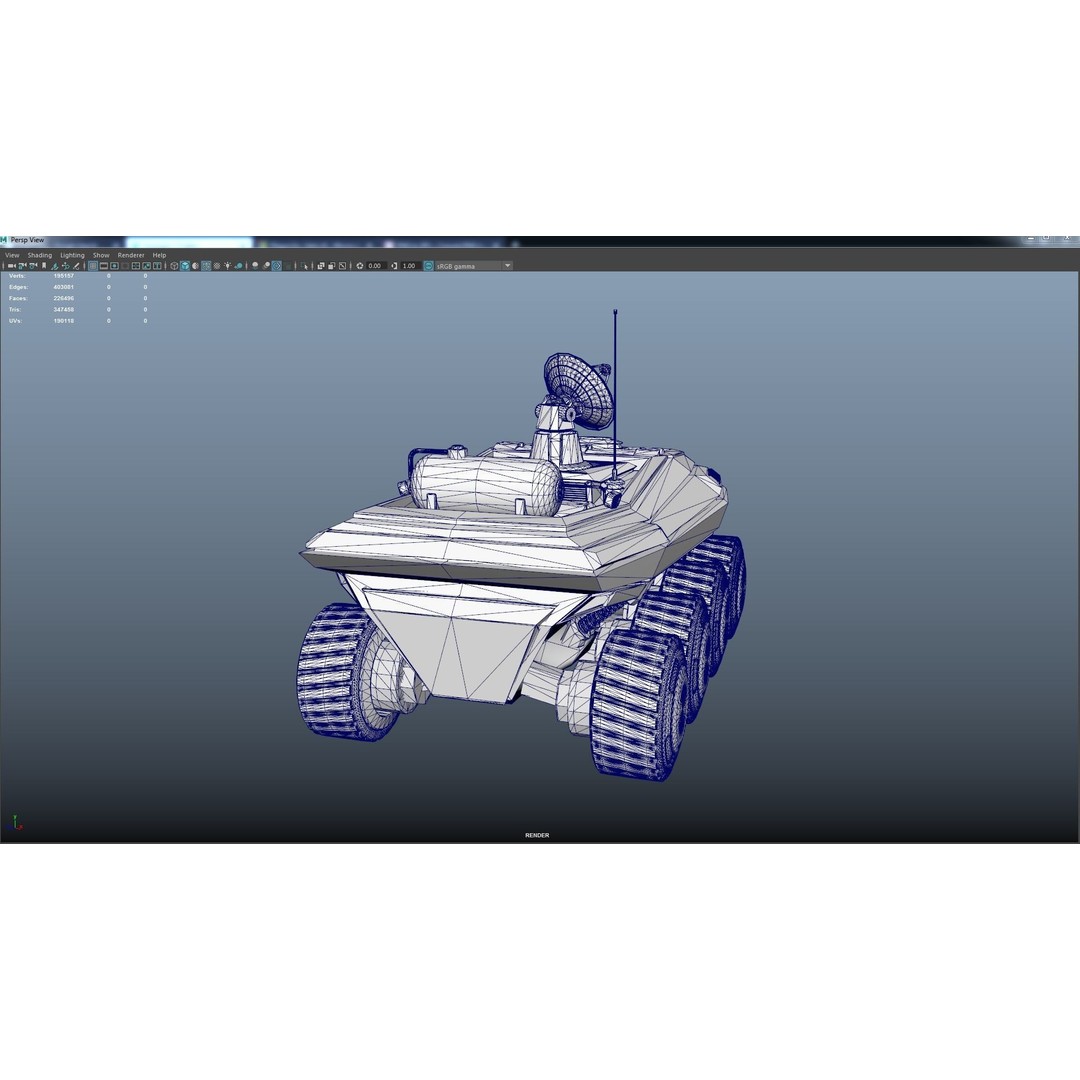 SpaceX Mars Rover 3D Model – Low Poly PBR Game Asset, FBX - View 21