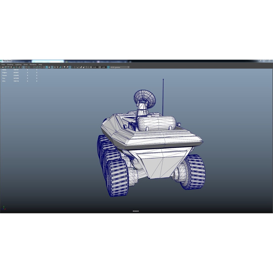 SpaceX Mars Rover 3D Model – Low Poly PBR Game Asset, FBX - View 22