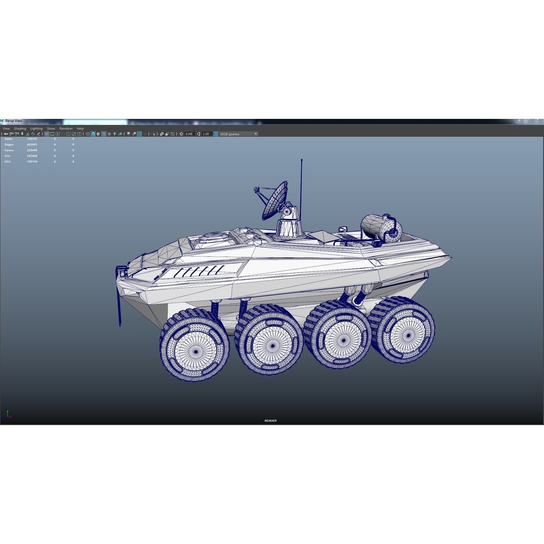 SpaceX Mars Rover 3D Model – Low Poly PBR Game Asset, FBX - View 23