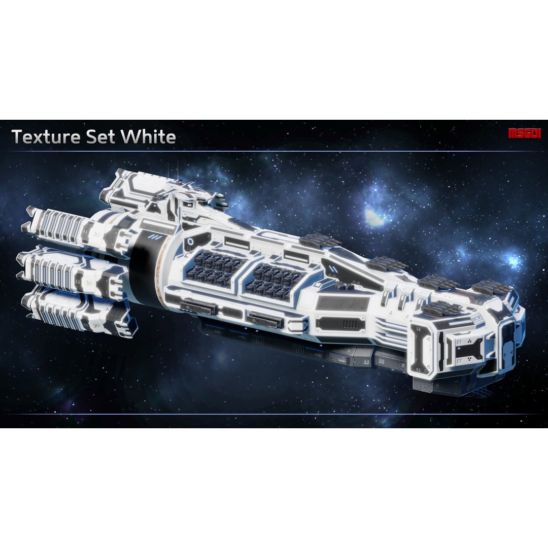 Excalibur Class Battleship 3D Model – Low Poly Game Asset, FBX/OBJ - View 13