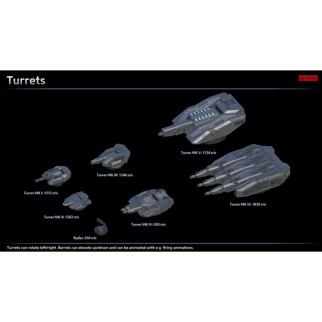 Excalibur Class Battleship 3D Model – Low Poly Game Asset, FBX/OBJ - View 3