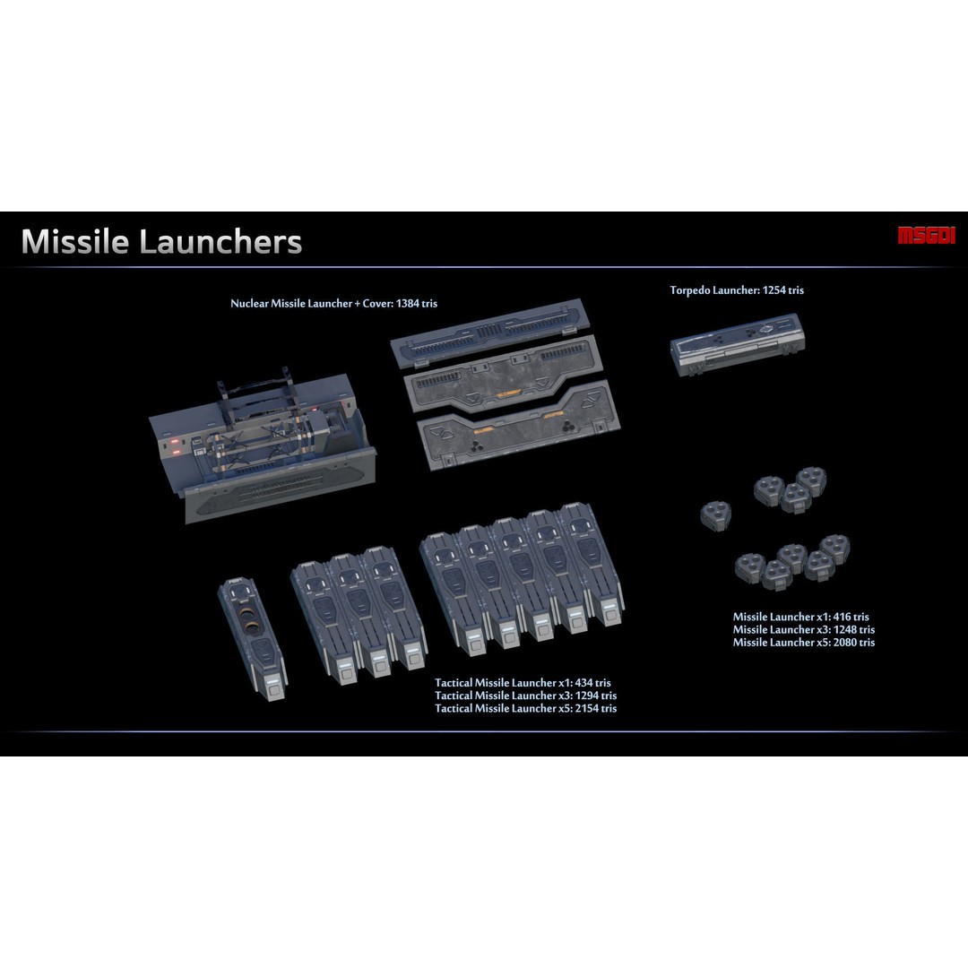 Excalibur Class Battleship 3D Model – Low Poly Game Asset, FBX/OBJ - View 4