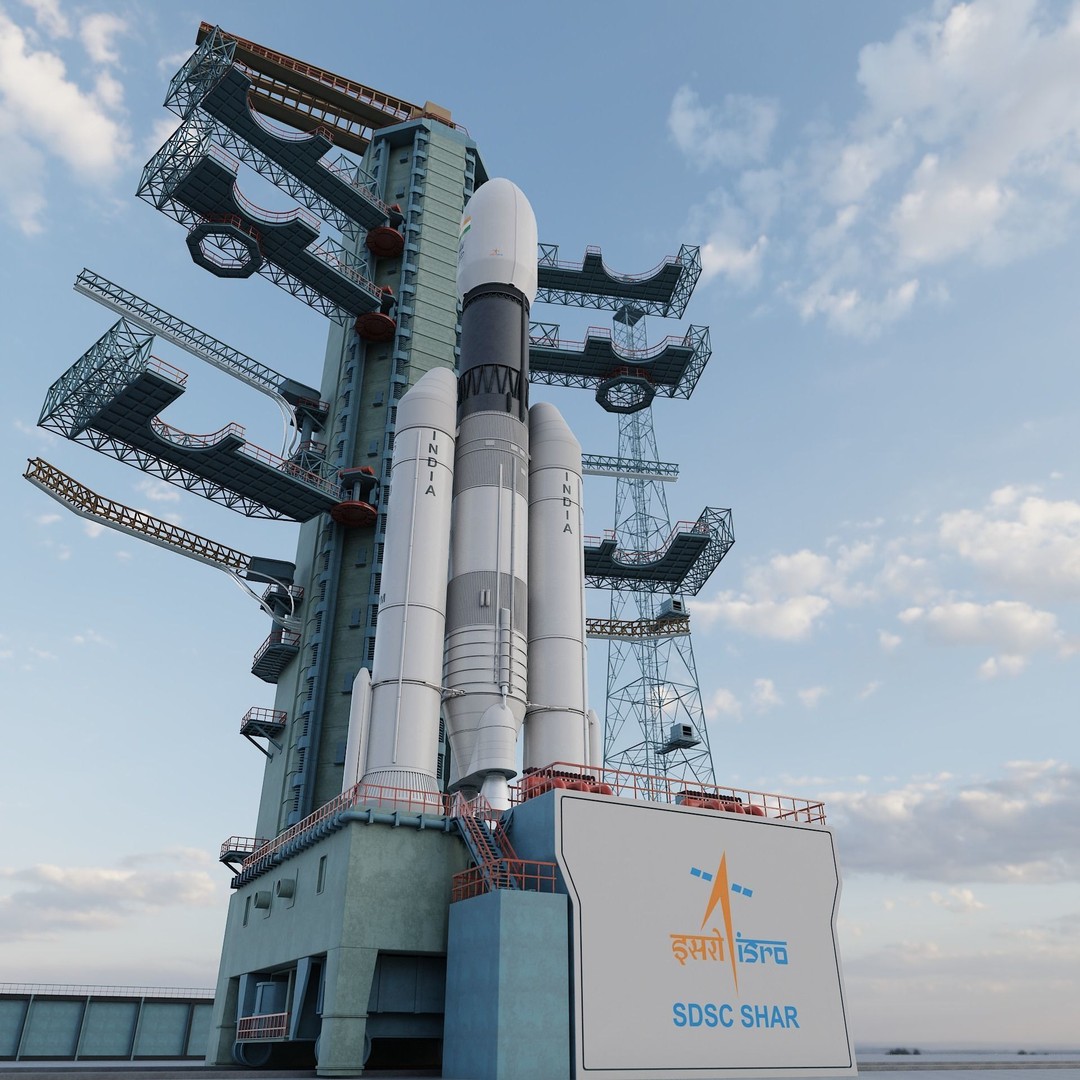 GSLV Rocket 3D Model – High Detail PBR Asset, FBX, Blender - View 16