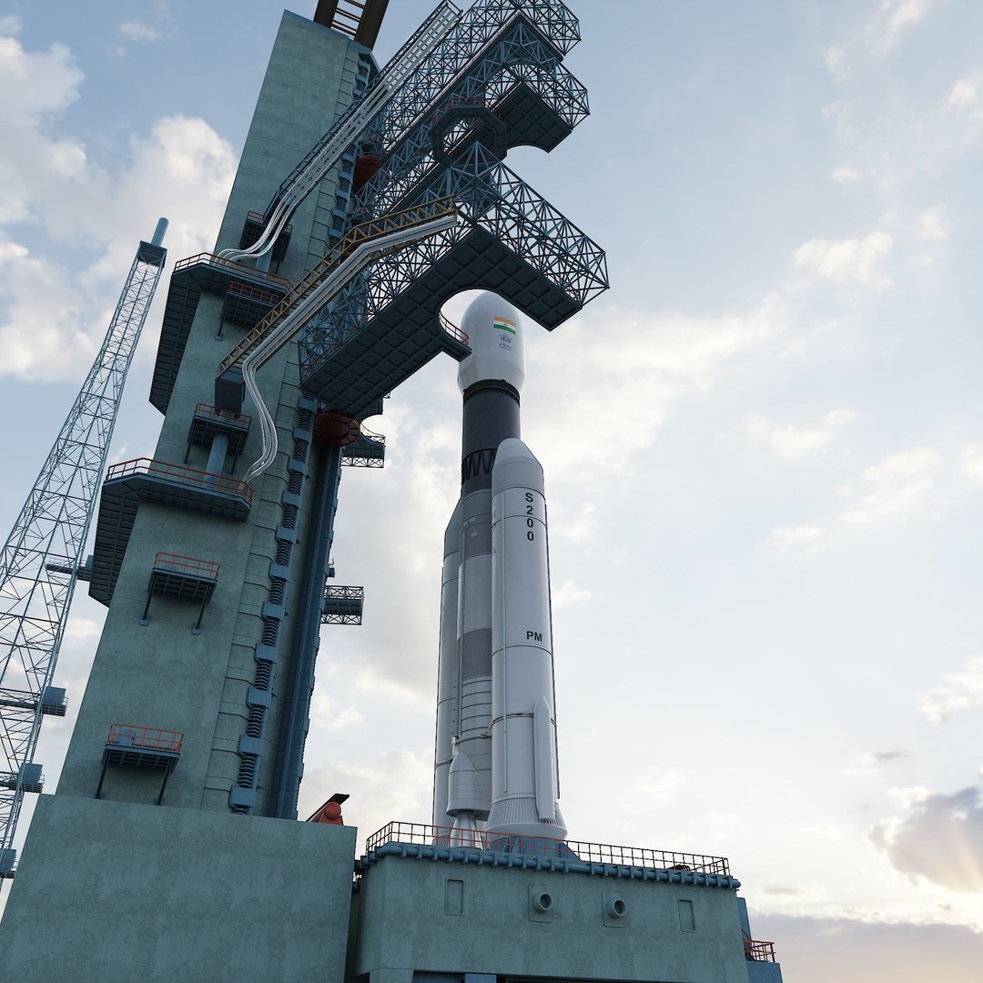 GSLV Rocket 3D Model – High Detail PBR Asset, FBX, Blender - View 20