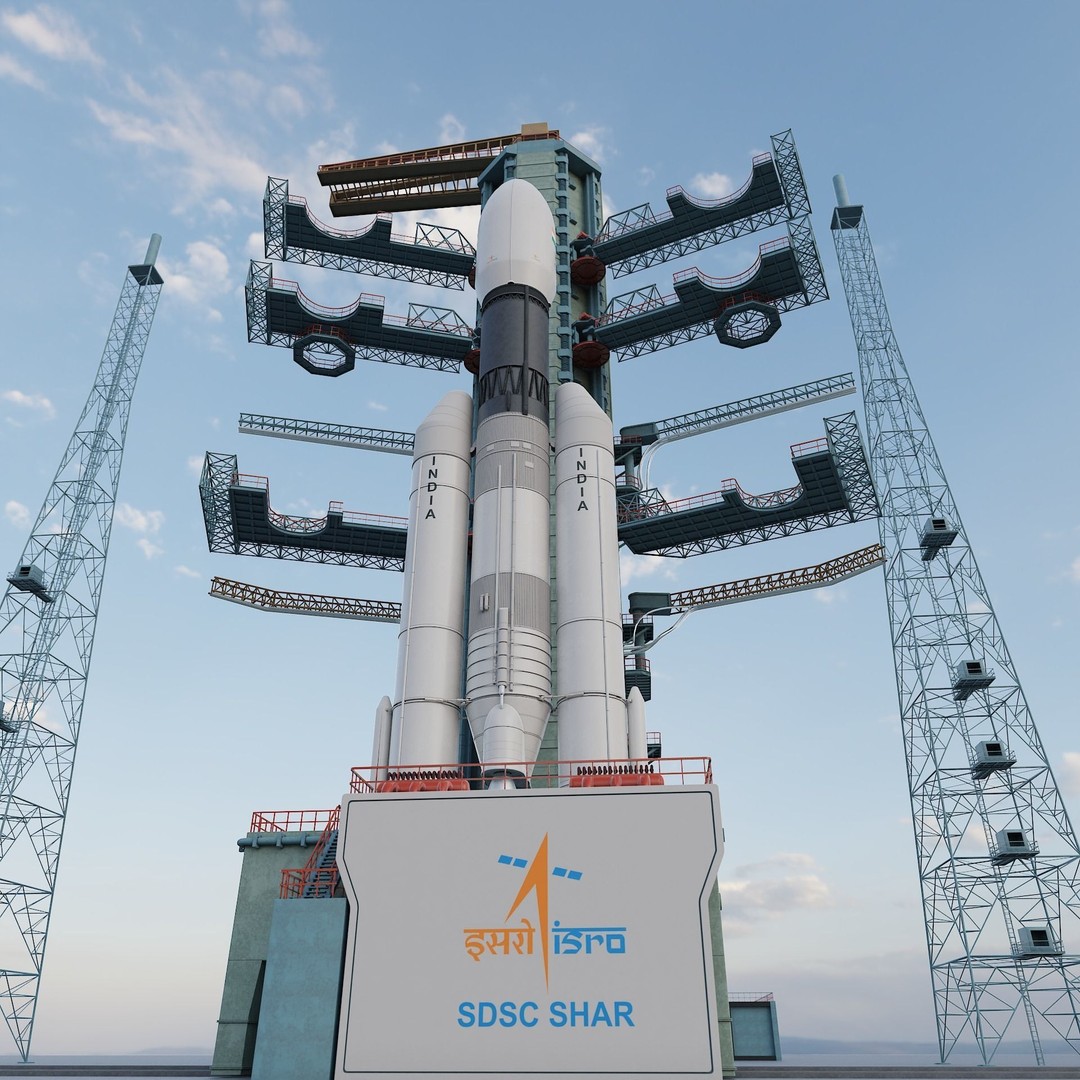 GSLV Rocket 3D Model – High Detail PBR Asset, FBX, Blender - View 21